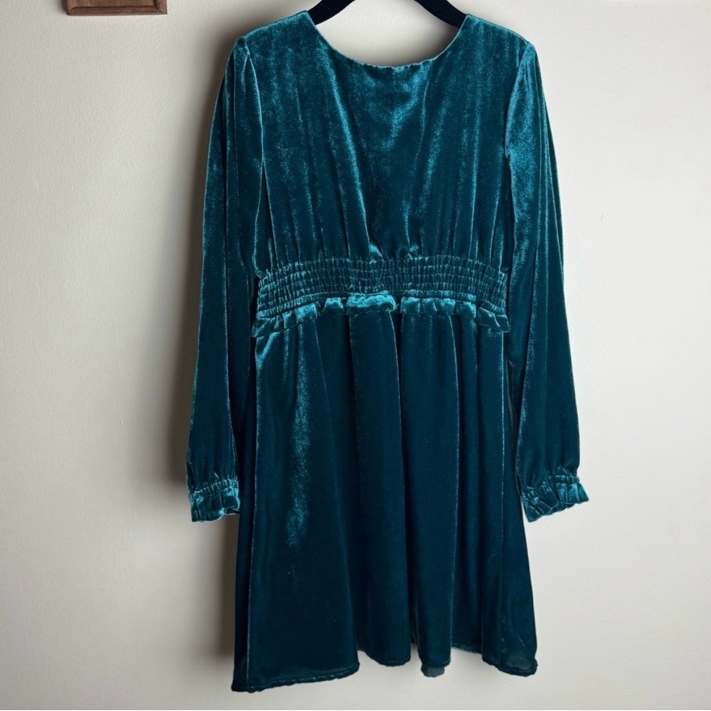 JCrew Forest Green Velvet Dress